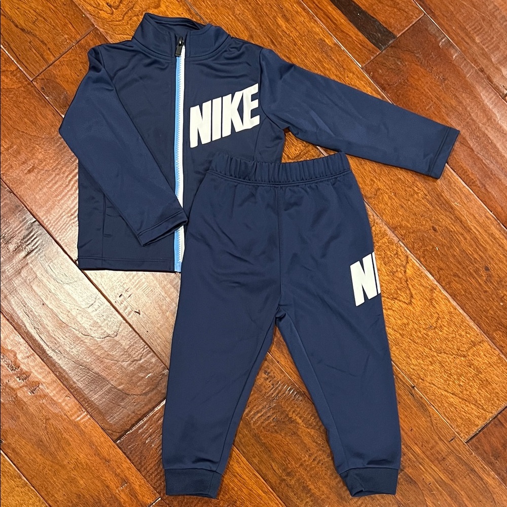 Nike Navy and White Kids' Tracksuit